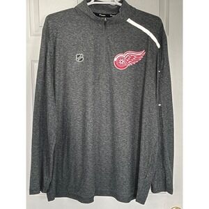 NWOT Men's 3XL Detroit Red Wings Quarter Zip Pullover NHL Fanatics
